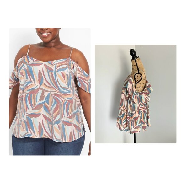 Lane Bryant Classic Cold-Shoulder Cami Top With Adjustable Straps Sz 20 NWT - Picture 3 of 10